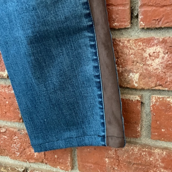 Ecru Brown Suede Los Felix Side Inset Ankle Jeans - Picture 8 of 8